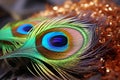 Vibrant Abstract Peacock Feather Eyes Ã¢â¬â Mesmerizing Colors and Intricate Patterns Royalty Free Stock Photo